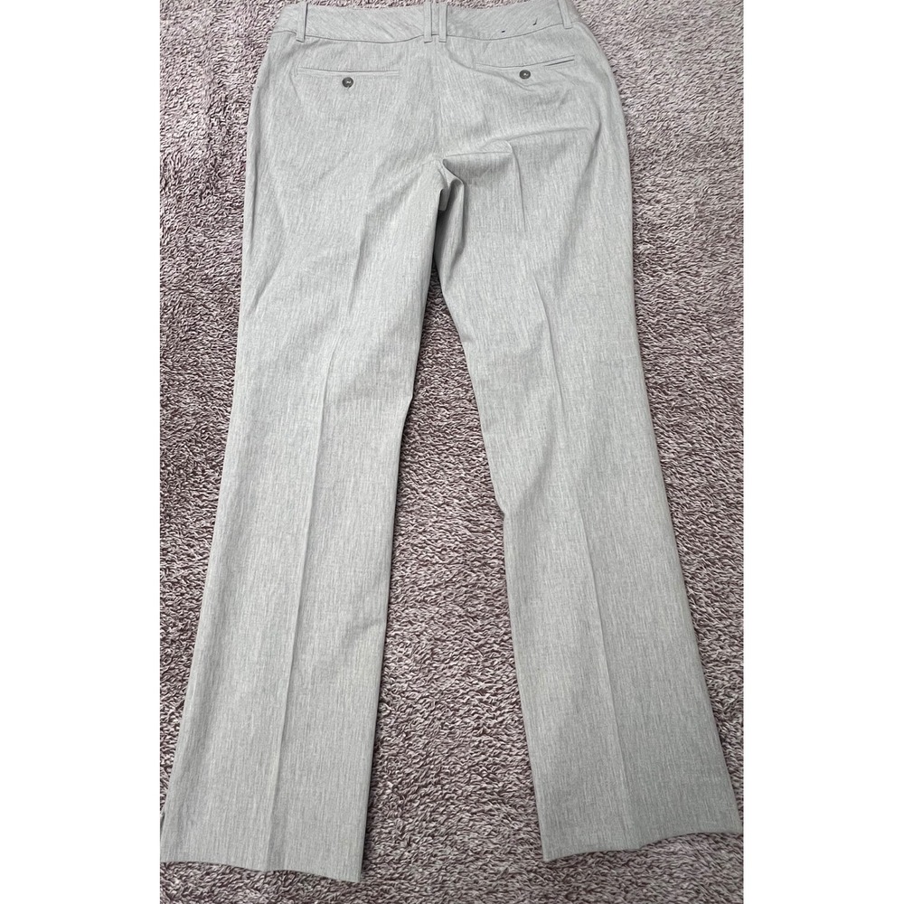 Banana Republic Contoured Fit Dress Pants Womens 12 Gray Stretch Straight Leg - Picture 2 of 13